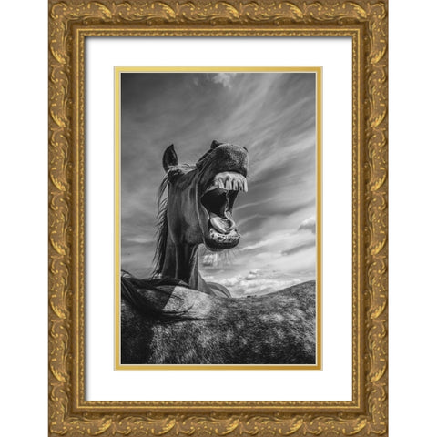 Rebel Yell Gold Ornate Wood Framed Art Print with Double Matting by The Yellowstone Collection