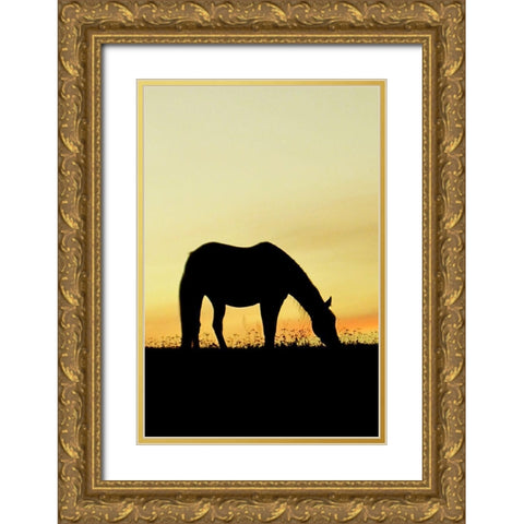 Supper Time Gold Ornate Wood Framed Art Print with Double Matting by The Yellowstone Collection