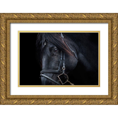 Up Close Gold Ornate Wood Framed Art Print with Double Matting by The Yellowstone Collection