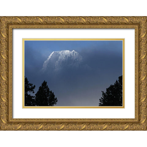 Barronette Peak, Yellowstone National Park Gold Ornate Wood Framed Art Print with Double Matting by Peaco, Jim