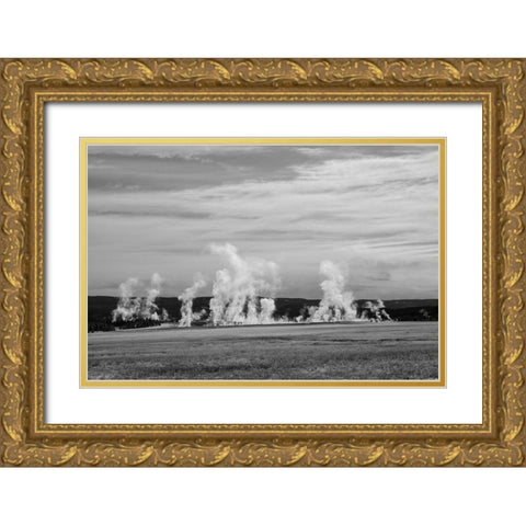 Fountain Paint Pots, Lower Geyser Basin, Yellowstone National Park Gold Ornate Wood Framed Art Print with Double Matting by Renkin, Diane