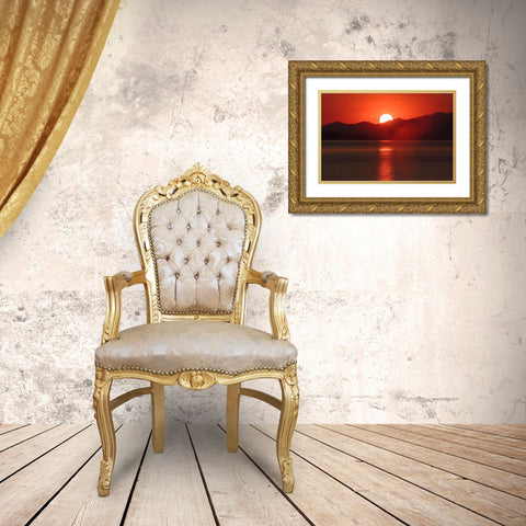Sunrise from West Thum Geyser Basin, Yellowstone National Park Gold Ornate Wood Framed Art Print with Double Matting by The Yellowstone Collection