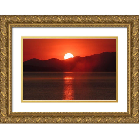 Sunrise from West Thum Geyser Basin, Yellowstone National Park Gold Ornate Wood Framed Art Print with Double Matting by The Yellowstone Collection