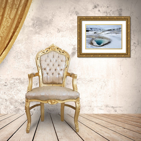Heart Spring in Upper Geyser Basin, Yellowstone National Park Gold Ornate Wood Framed Art Print with Double Matting by The Yellowstone Collection