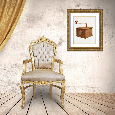 Coffee Grinder 1940 Gold Ornate Wood Framed Art Print with Double Matting by Edwards, William H.