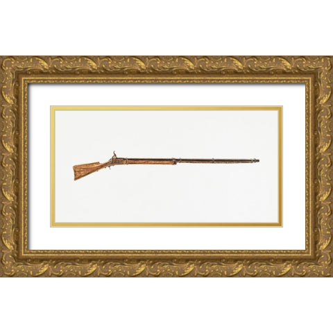 Gun 1938 Gold Ornate Wood Framed Art Print with Double Matting by Bartz, Eugene