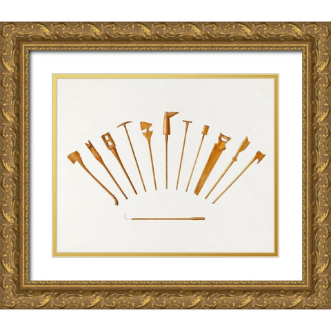 Jack Straws Gold Ornate Wood Framed Art Print with Double Matting by Duany, Hester