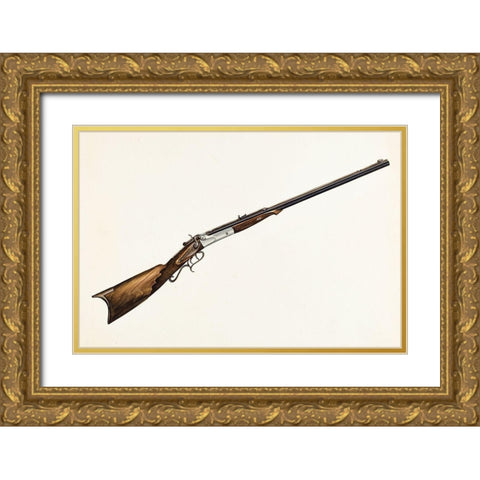 Rifle 1936 Gold Ornate Wood Framed Art Print with Double Matting by Simon, Natalie