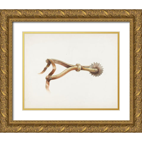 Spur 1936 Gold Ornate Wood Framed Art Print with Double Matting by Transpota, Gerald