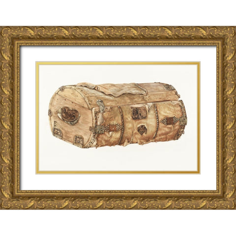 Trunk 1937 Gold Ornate Wood Framed Art Print with Double Matting by Thorsen, John