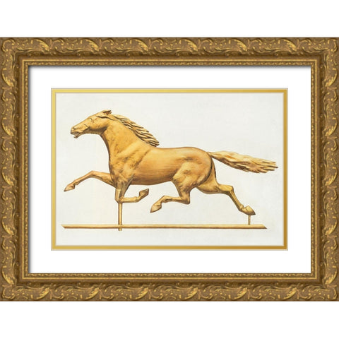 Weather Vane 1939 Gold Ornate Wood Framed Art Print with Double Matting by Goldberg, Joseph