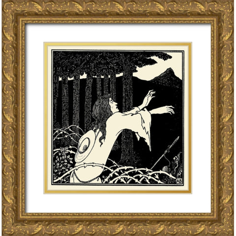 Venus and Tannhauser  Gold Ornate Wood Framed Art Print with Double Matting by Beardsley, Aubrey