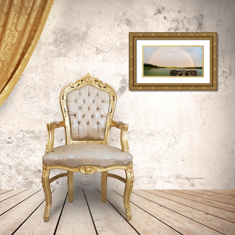 Nolin River Lake-Bee Spring-Kentucky Gold Ornate Wood Framed Art Print with Double Matting by Robertson, Danielle