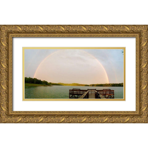 Nolin River Lake-Bee Spring-Kentucky Gold Ornate Wood Framed Art Print with Double Matting by Robertson, Danielle