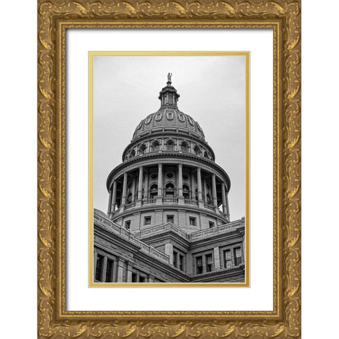 Texas State Capitol-Austin-Texas Gold Ornate Wood Framed Art Print with Double Matting by Texas Picture Archive