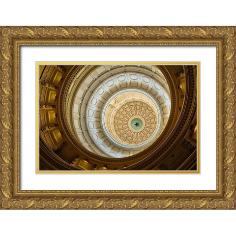 Texas State Capitol-Austin Gold Ornate Wood Framed Art Print with Double Matting by Texas Picture Archive