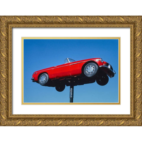 Car Sign-Clarkson-Washington Gold Ornate Wood Framed Art Print with Double Matting by Margolies, John