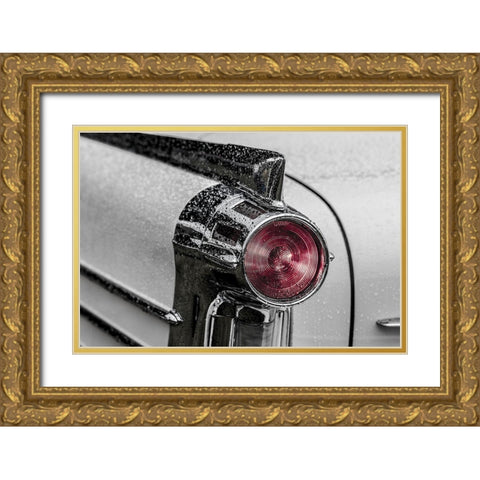 Vintage Tail Light Gold Ornate Wood Framed Art Print with Double Matting by Vintage Photo Archive