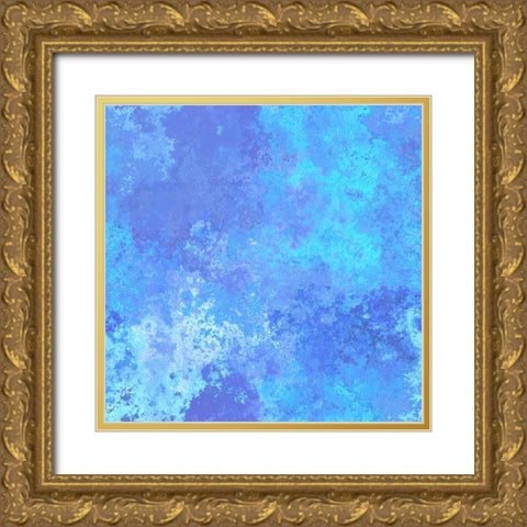 Bolt from the Blue Gold Ornate Wood Framed Art Print with Double Matting by Alpenglow Workshop