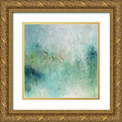 Dandelion Fluff Gold Ornate Wood Framed Art Print with Double Matting by Alpenglow Workshop