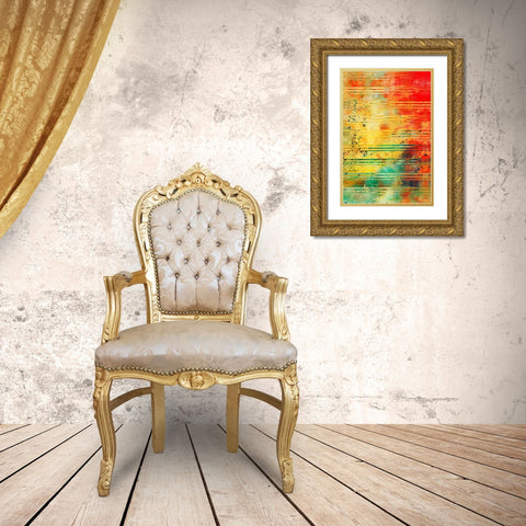 Diffraction Grating P Gold Ornate Wood Framed Art Print with Double Matting by Alpenglow Workshop