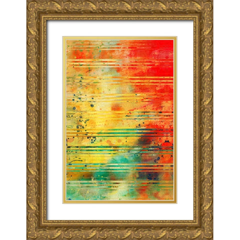 Diffraction Grating P Gold Ornate Wood Framed Art Print with Double Matting by Alpenglow Workshop
