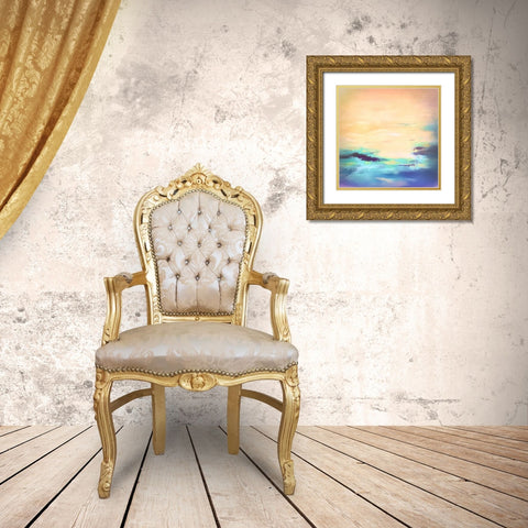 Parting Clouds Gold Ornate Wood Framed Art Print with Double Matting by Alpenglow Workshop