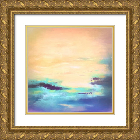 Parting Clouds Gold Ornate Wood Framed Art Print with Double Matting by Alpenglow Workshop