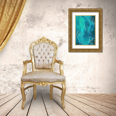 Sargasso Sea Gold Ornate Wood Framed Art Print with Double Matting by Alpenglow Workshop