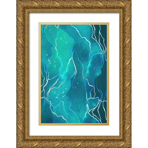 Sargasso Sea Gold Ornate Wood Framed Art Print with Double Matting by Alpenglow Workshop