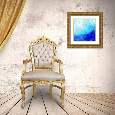 Splashing Surf Gold Ornate Wood Framed Art Print with Double Matting by Alpenglow Workshop