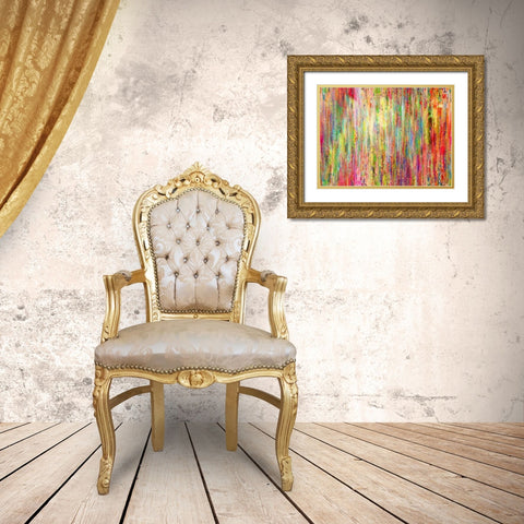 Variegated Strands Gold Ornate Wood Framed Art Print with Double Matting by Alpenglow Workshop