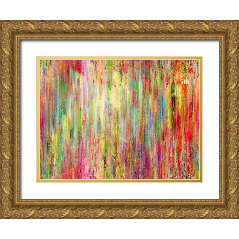 Variegated Strands Gold Ornate Wood Framed Art Print with Double Matting by Alpenglow Workshop