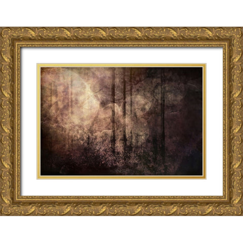 Wood between the Worlds Gold Ornate Wood Framed Art Print with Double Matting by Alpenglow Workshop