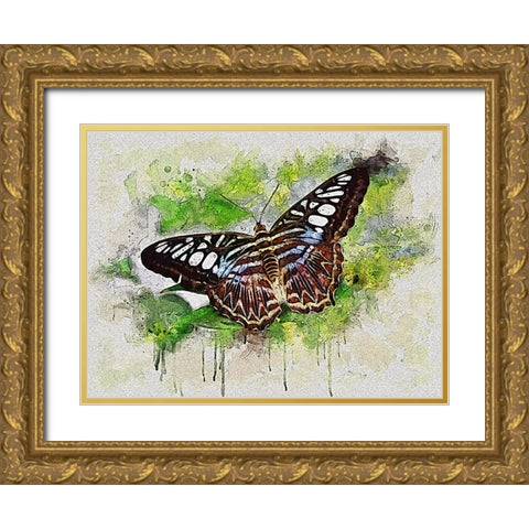 Outstretched Wings Gold Ornate Wood Framed Art Print with Double Matting by Alpenglow Workshop