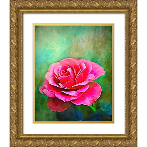 Exquisite Pink Rose Gold Ornate Wood Framed Art Print with Double Matting by Alpenglow Workshop
