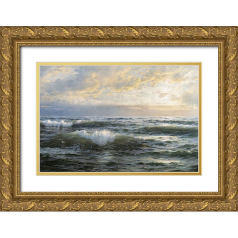 After the Storm Gold Ornate Wood Framed Art Print with Double Matting by Alpenglow Workshop