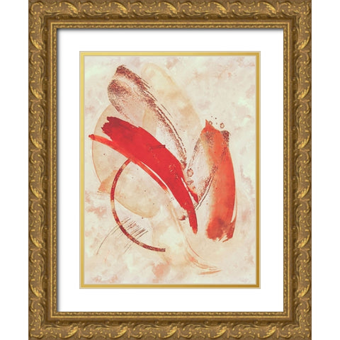 Ascending Notes Gold Ornate Wood Framed Art Print with Double Matting by Alpenglow Workshop