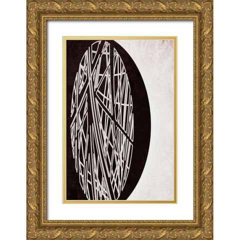 Bicycle Tire Gold Ornate Wood Framed Art Print with Double Matting by Alpenglow Workshop