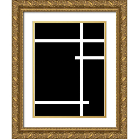 Criss Cross Reverse Gold Ornate Wood Framed Art Print with Double Matting by Alpenglow Workshop