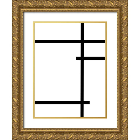 Criss Cross Gold Ornate Wood Framed Art Print with Double Matting by Alpenglow Workshop
