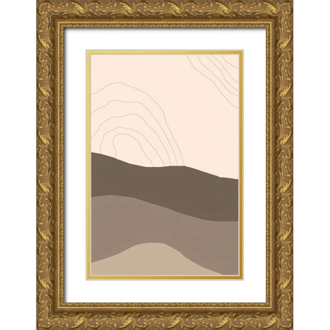 Dry Desert Lands I Gold Ornate Wood Framed Art Print with Double Matting by Alpenglow Workshop