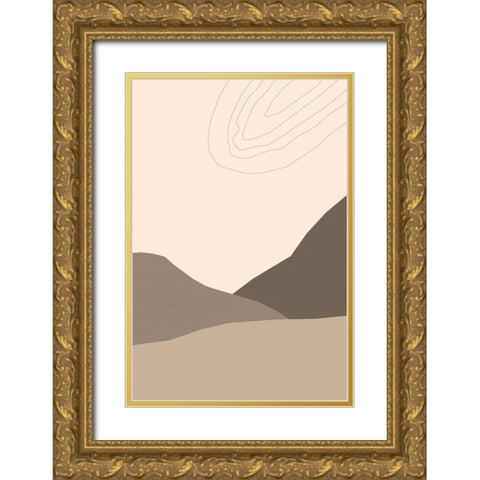 Dry Desert Lands III Gold Ornate Wood Framed Art Print with Double Matting by Alpenglow Workshop