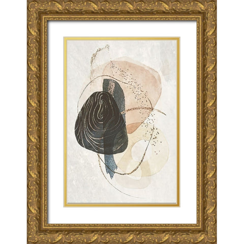 Found Objects Gold Ornate Wood Framed Art Print with Double Matting by Alpenglow Workshop
