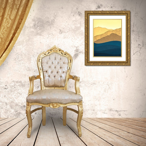 Golden Hills and Shadowed Forests I Gold Ornate Wood Framed Art Print with Double Matting by Alpenglow Workshop