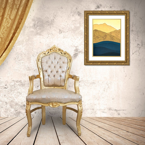Golden Hills and Shadowed Forests III Gold Ornate Wood Framed Art Print with Double Matting by Alpenglow Workshop