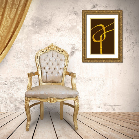 Golden Knot Gold Ornate Wood Framed Art Print with Double Matting by Alpenglow Workshop