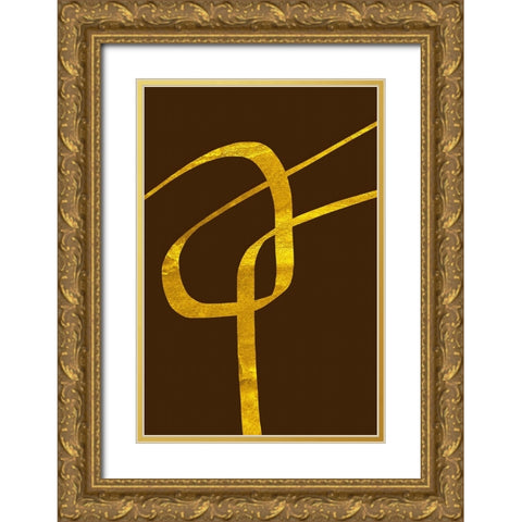Golden Knot Gold Ornate Wood Framed Art Print with Double Matting by Alpenglow Workshop