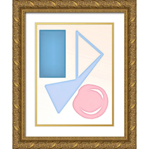 Shapes Askew Gold Ornate Wood Framed Art Print with Double Matting by Alpenglow Workshop