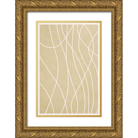 Spaghetti Strands II Gold Ornate Wood Framed Art Print with Double Matting by Alpenglow Workshop